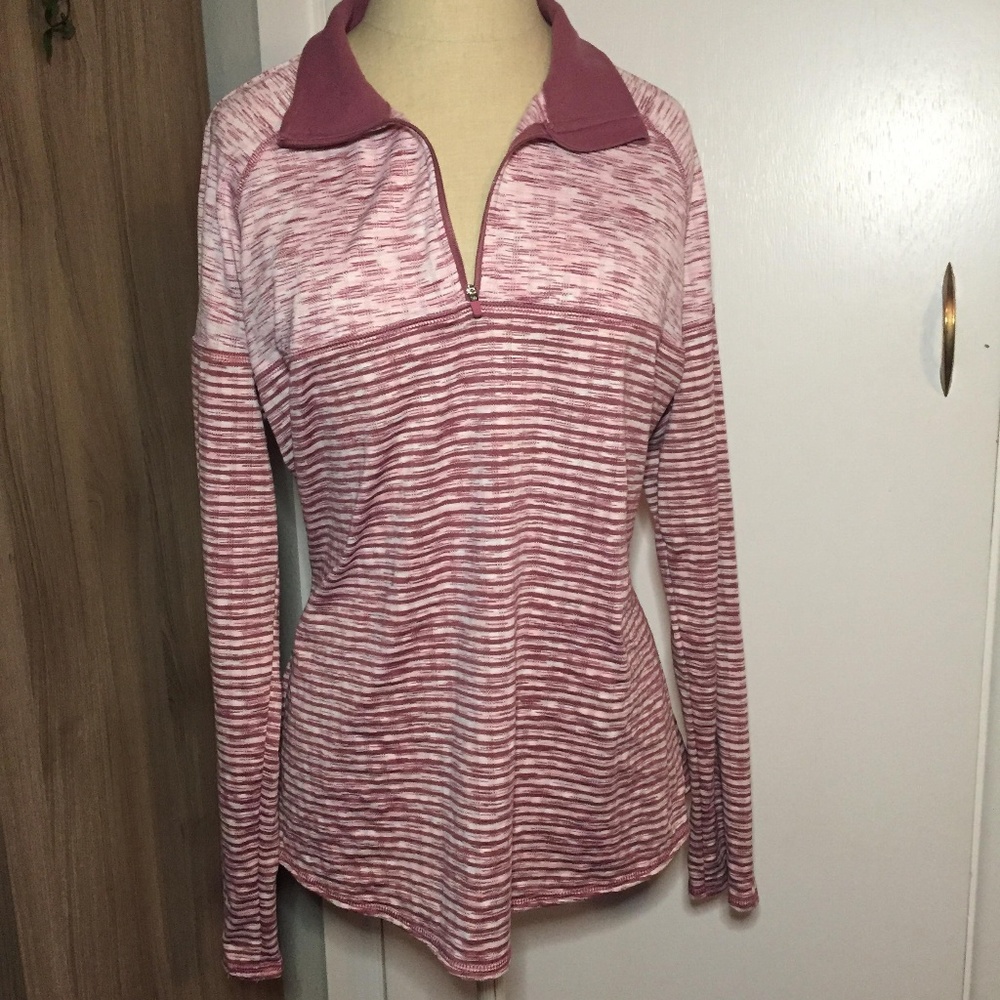 AVIA Fitted Active Pullover Jacket Pink Heathered